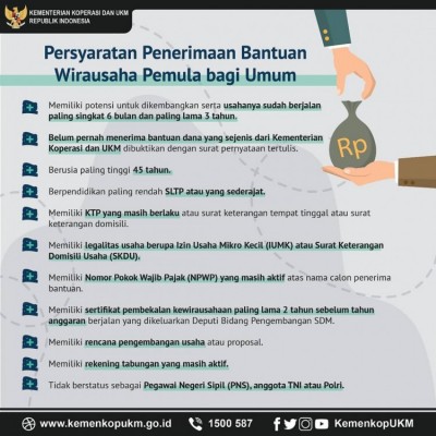 Persyaratan Peneriaam Bantuan Wirausaha Pemula bagi Umum - 20190222